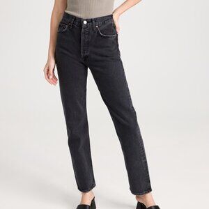 Agolde 90's Pinch Waist High Rise Straight Jeans in Hitch